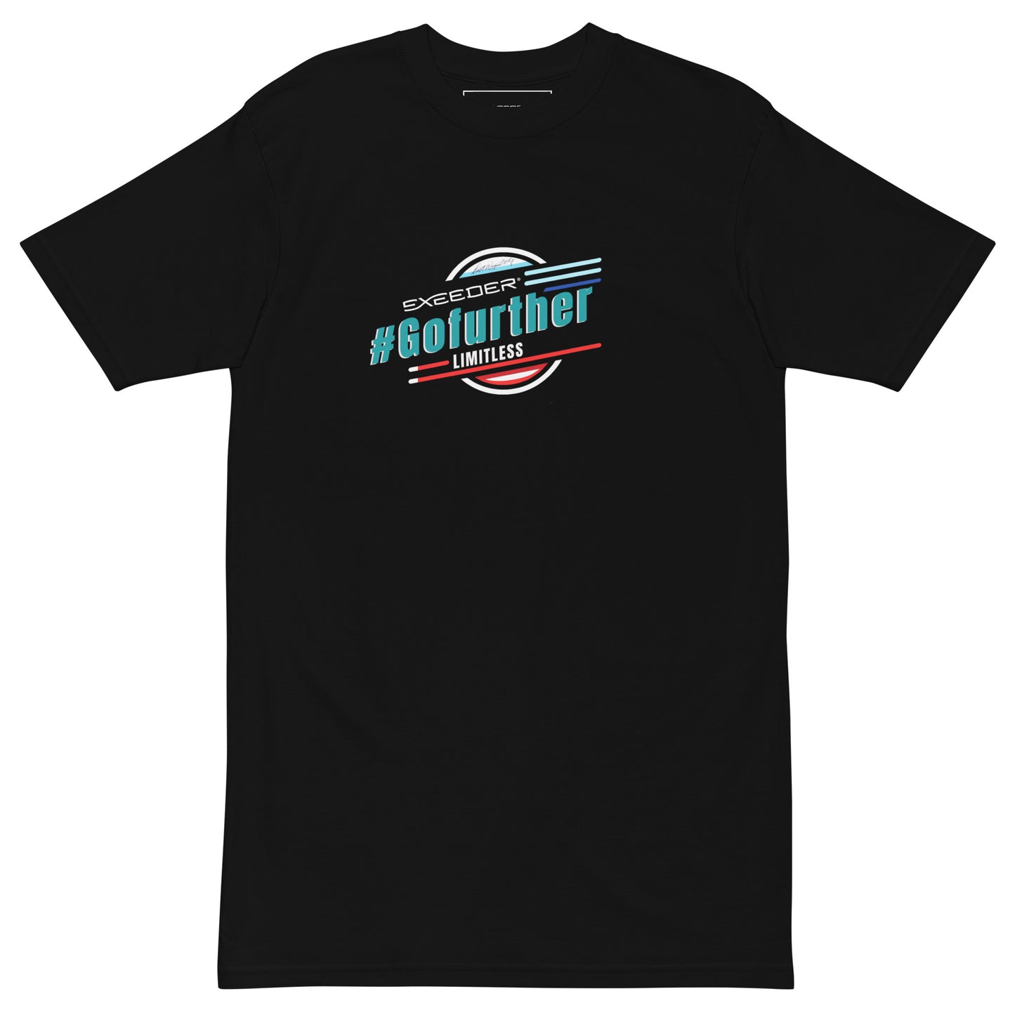 GO FURTHER Men’s premium heavyweight tee